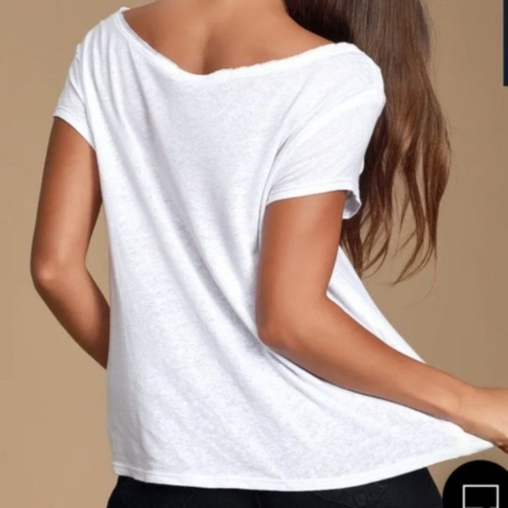 Free People June White Cutout Tee. XS, S - Picture 2 of 5